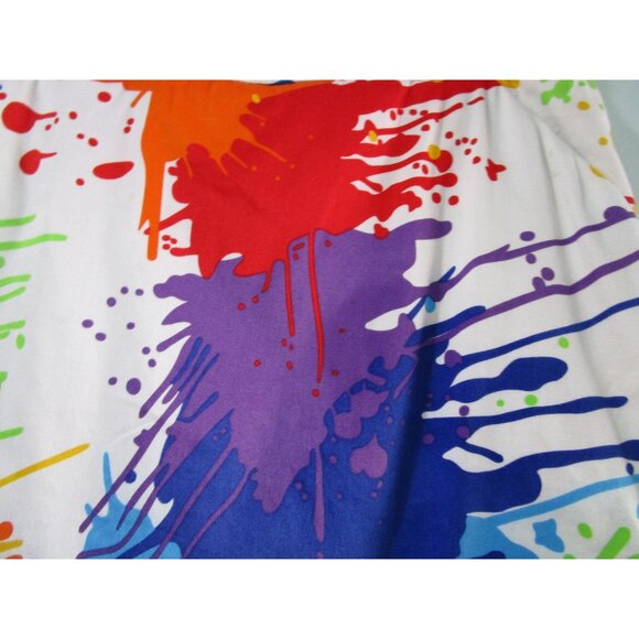 Loudmouth Ladies Splash Art Skort Golf US 8 Bright Paint Splatter Drop Cloth GUC - Picture 4 of 15